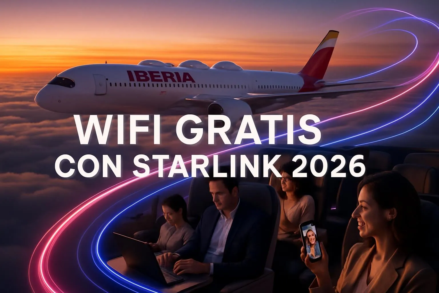 Iberia ofrecerá wifi gratis con Starlink desde 2026