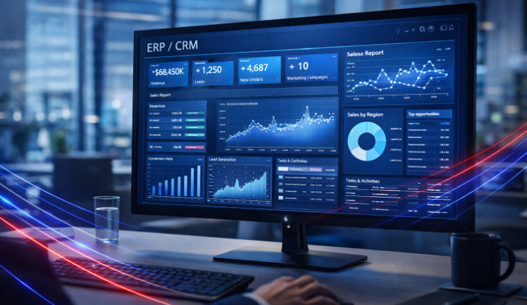 ERP y CRM en la nube con Internet Dedicado